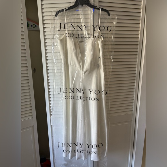 NWT Jenny Yoo Castilla Ivory Midi Dress - Picture 3 of 7